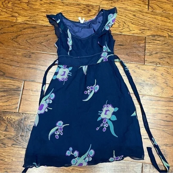 Maeve‎ by Anthropologie Silk Chiffon Pintura Floral Dress