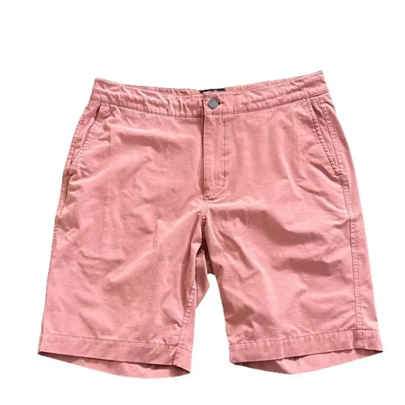 Faherty Shorts Men 32 Pink All Day Chino 9 Inseam Casual Golf Stretch Drawstring