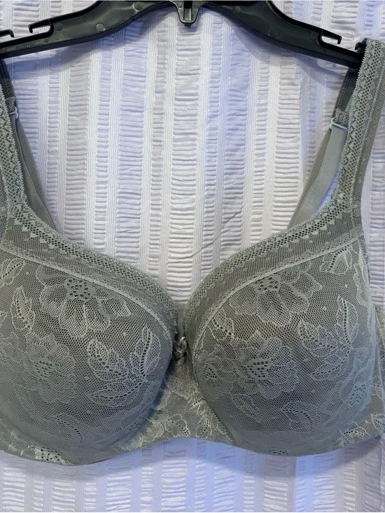 Cacique Lace Underwire Bra - Light Gray