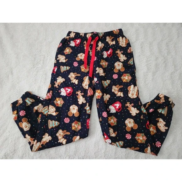 Old Navy x Disney Mickey Mouse Christmas Flannel Pajama Pants Women's Size XS...