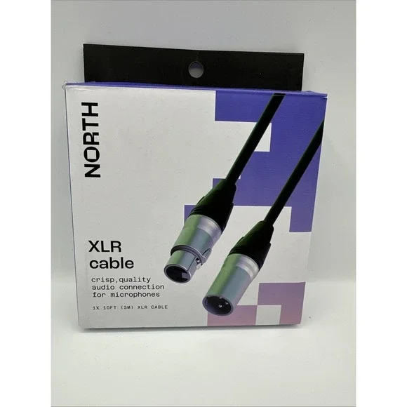 North XLR Microphone MIC 3-Pin Male‎ To Female Cable Cord Connector NEW