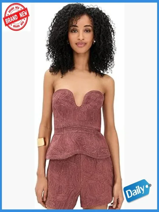 Strapless Bustier Top with Side Zip & Hook-and-Eye Closure