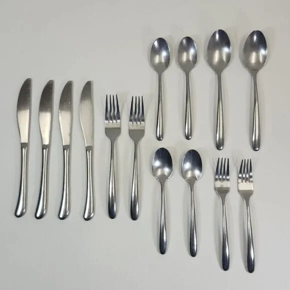 Hampton Silversmiths Slope Stainless Flatware 14 Piece Set 2 Place Settings etc