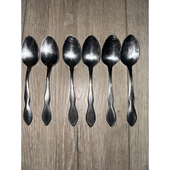 6 PCs Oneida 1881 Rogers Twilight Stainless‎ TEASPOONS 6