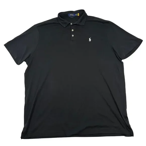 Polo Ralph Lauren Classic Fit Soft Cotton Polo Shirt Black XXL