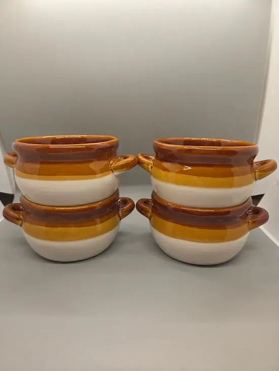 NEW Kook French Onion Soup Crocks with Handles 16oz Set of 4