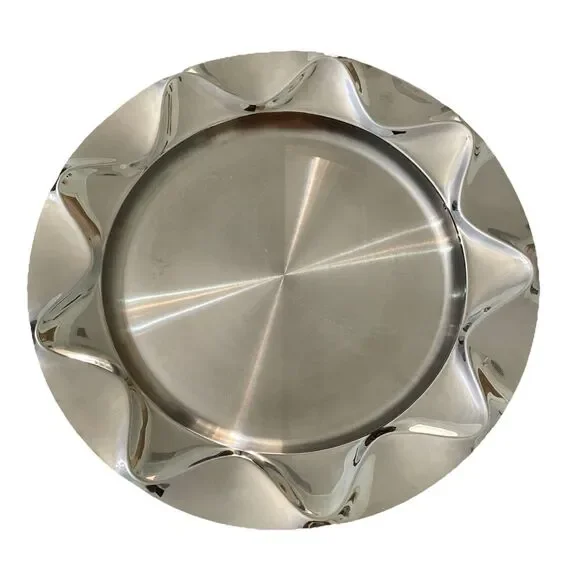 Dansk Origami Talc 13.5” Stainless Charger Plate Vintage Discontinued