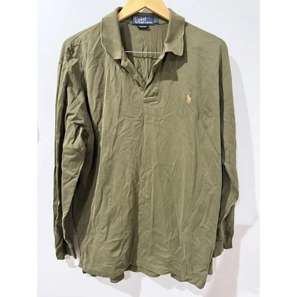 Polo Ralph Lauren Long Sleeve Polo Classic Fit‎ Size Large Green R