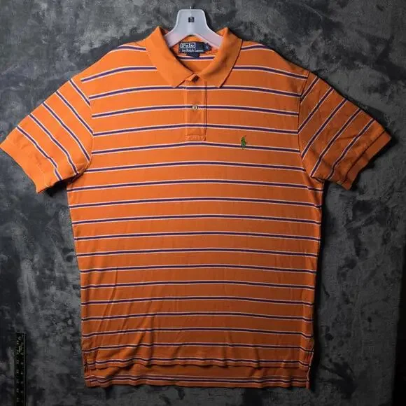 Polo Ralph Lauren Vtg Striped Mens Polo Sz Large