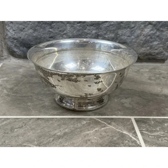 VTG Gorham Silver Plate Paul Revere Pedestal Bowl 8