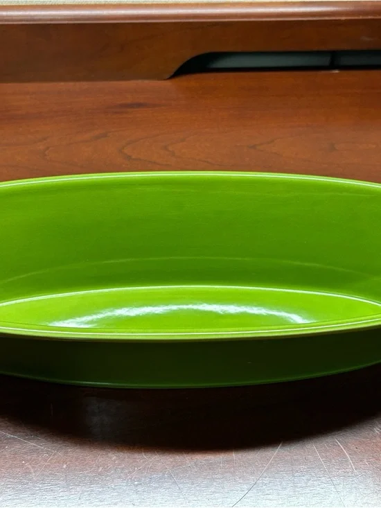 Southern Living At Home Lime Green Oval Ceramic Serving Bowl