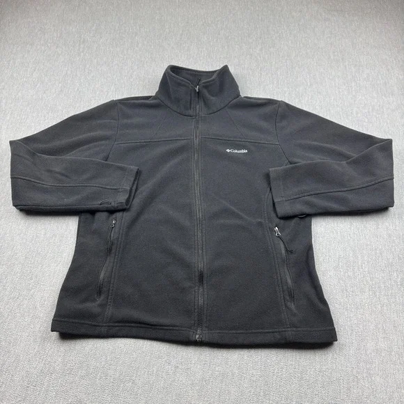 Columbia Jacket Womens XL Black Benton‎ Springs Full Zip Fleece Outdoor Hiking