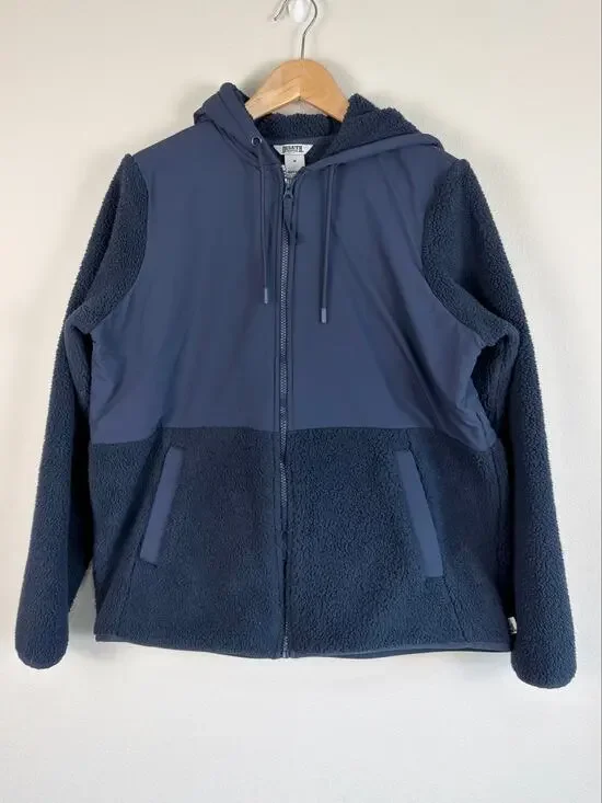 Duluth Trading Company Softmore Fleece Full-Zip Hoodie Jacket Navy