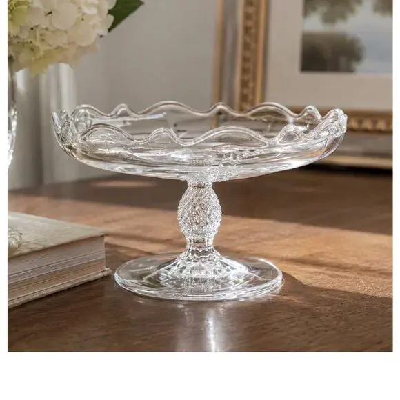 Vintage Heisey Marked Glass‎ Pineapple Compote Candy Dish Clear Elegant Glass