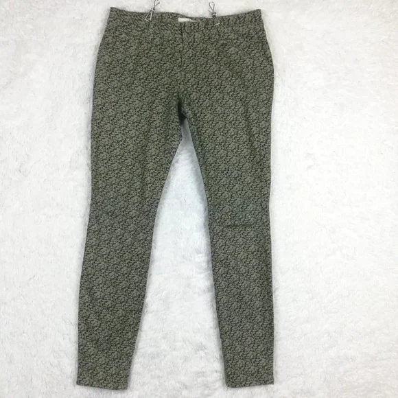 Cabi Womens‎ Jeans Skinny Denim Green Ditzy Floral Stretch Low Rise 4