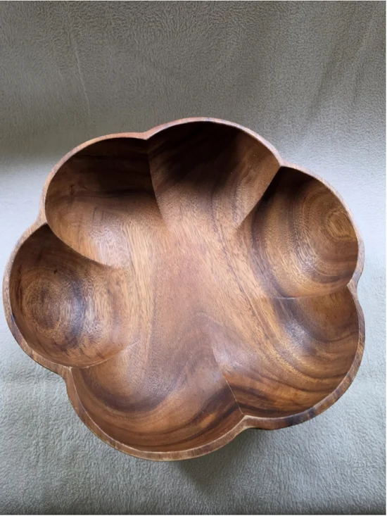 Large Vintage Monkey Pod Carabo Wood Bowl 14