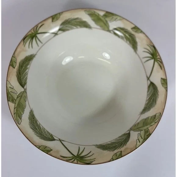 American Atelier Tropical Palm Serving Bowl Round Veg 9.25