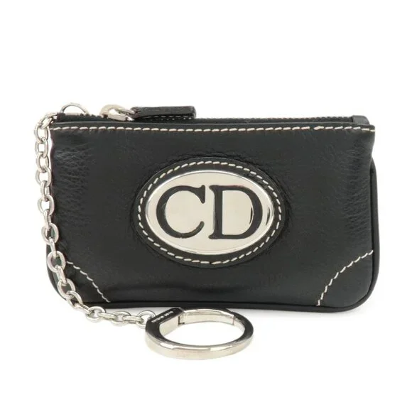 ❤️Authentic Christian Dior CD Logo Leather Coin Case❤️