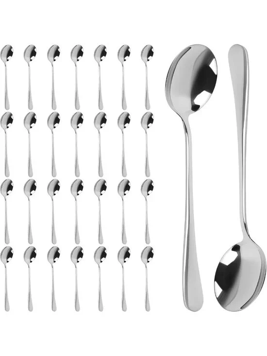 30 Pack Stainless Steel Soup Spoons - 7