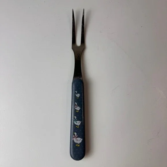 Vintage Chefs Collection Stainless Steel Meat Fork Blue Goose Country Design