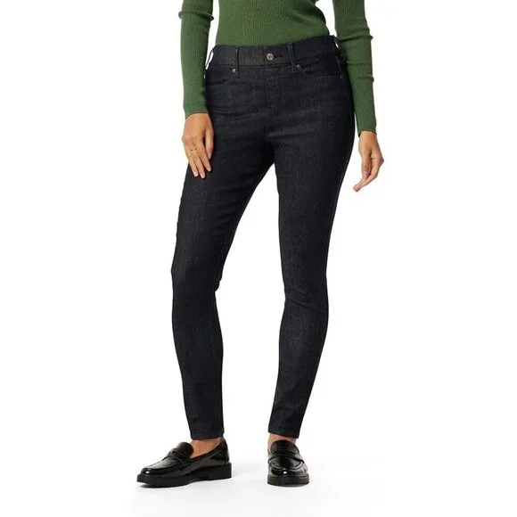 Womens Skinny Jeans Super Stretch Pull-On Tummy-Slimming Plus Size 18