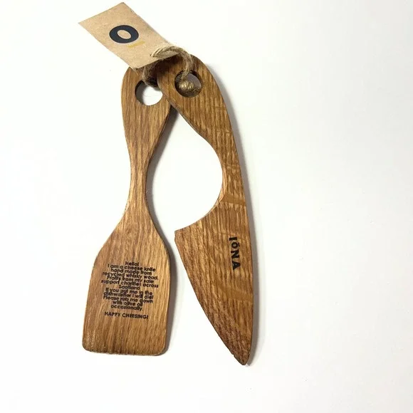 Iona Whiskey Wood Hand Made Cheese Knifes Scotland 8
