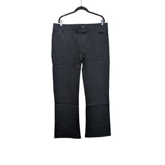 Betabrand Bootcut Yoga‎ Denim Jeans XXL Black 4 Pocket Stretch NWT