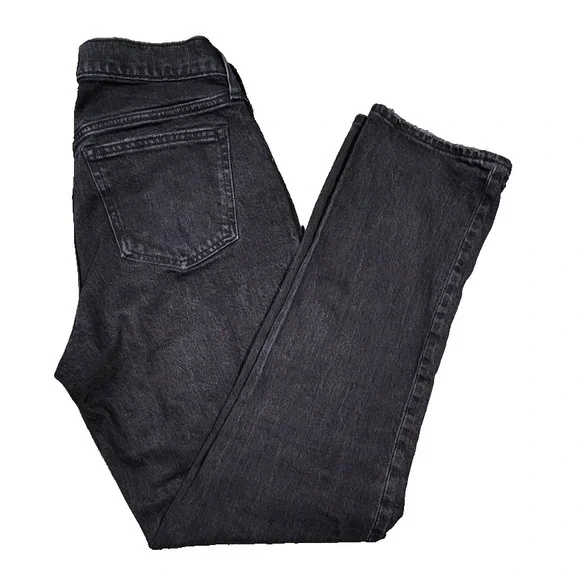 Abercrombie & Fitch Black The 90's Straight‎ Mid Rise Jeans Size 27/4