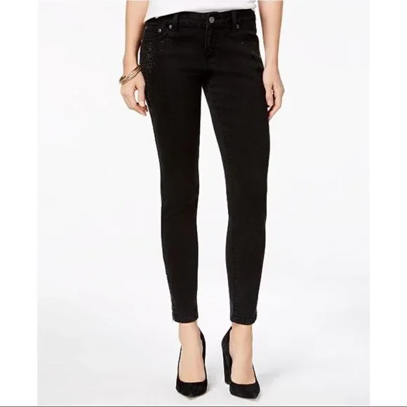 ✨3xHP✨Earl Jean Studded-Pocket Skinny Ankle Jeans✨