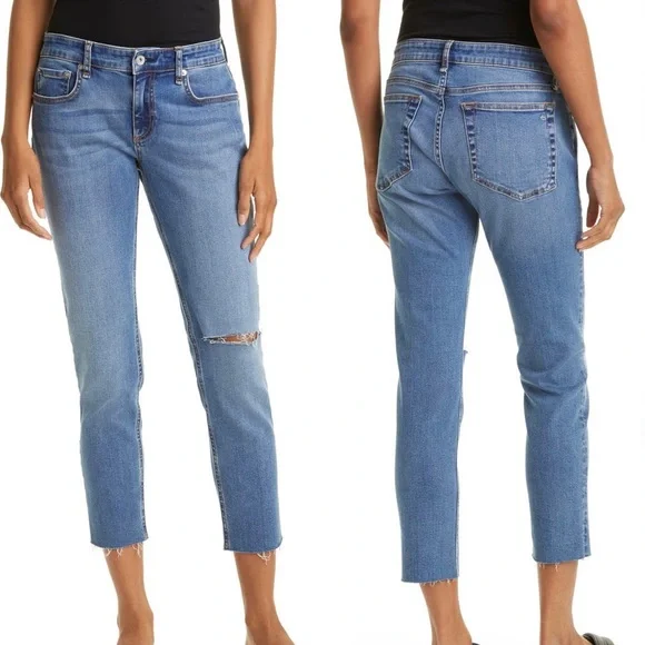NWT Rag & Bone Dre Raw Hem Slim Boyfriend Jeans - 26 or 27