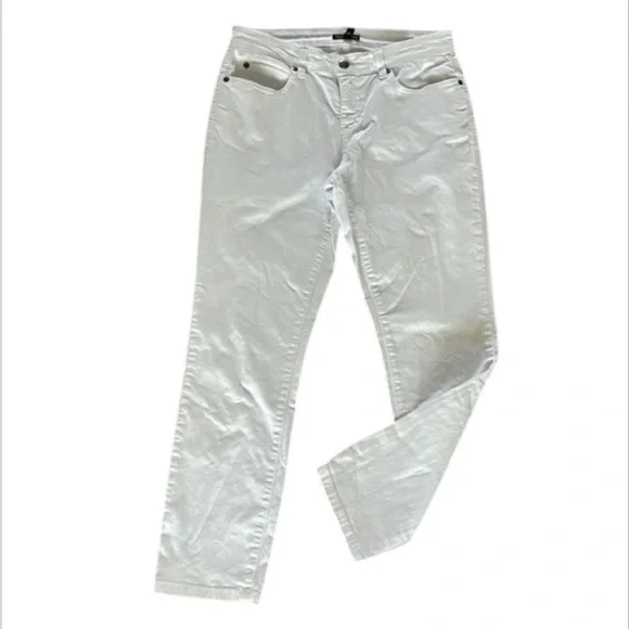 Eileen Fisher size 4 white skinny jeans organic cotton