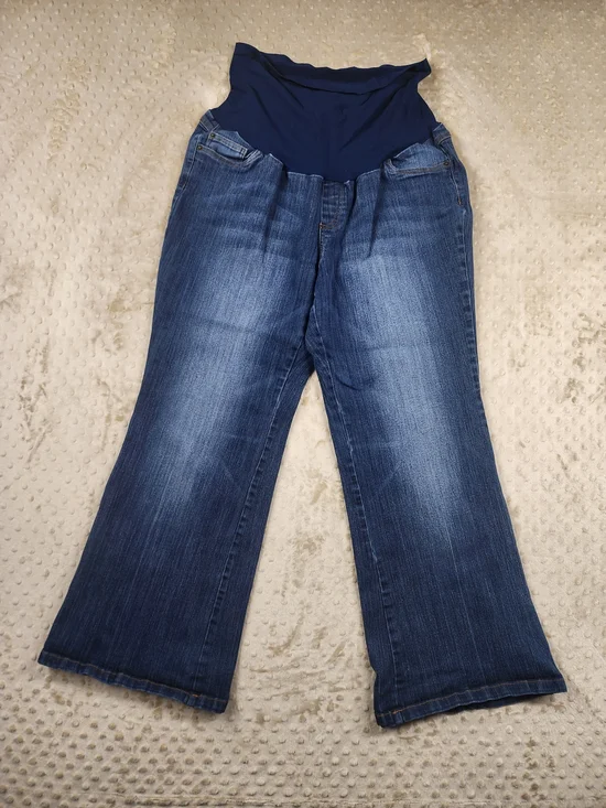 Motherhood Maternity Bootcut Flare Jeans with Stretch Panel Plus-Size 1X