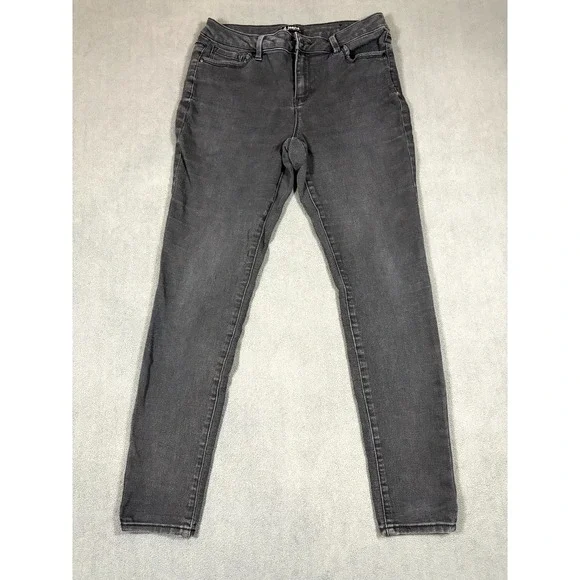 D. Jeans Jeans Womens 10 Black Skinny Dark Wash Stretch Mid Rise