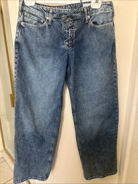 GAP Lace-Up Low Rise  90’s Loose  - Indigo Blue SZ 6 P Never Worn