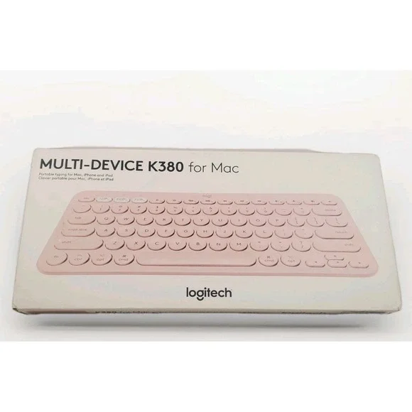 Logitech Pink Wireless Keyboard For Mac K380 Multi Device Bluetooth-New Open Box