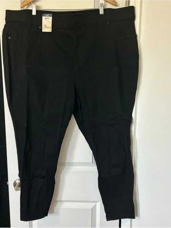 Terra & Sky Women's Plus Size Jegging- Black 4x NWT