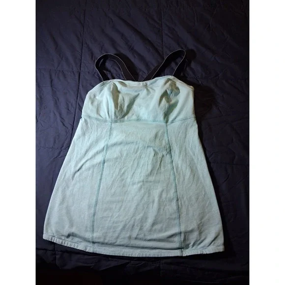 Lululemon Run: Catch Me‎ Tank Top Fitted Sz 8 Caspian Blue W1A41S Women's