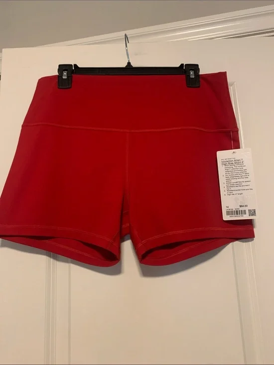 Lululemon 'Dark Red' Align 4in Shorts - Size 14
