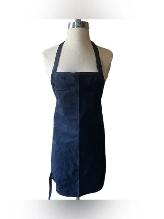 Solid navy blue unisex cooking kitchen or craft artist apron