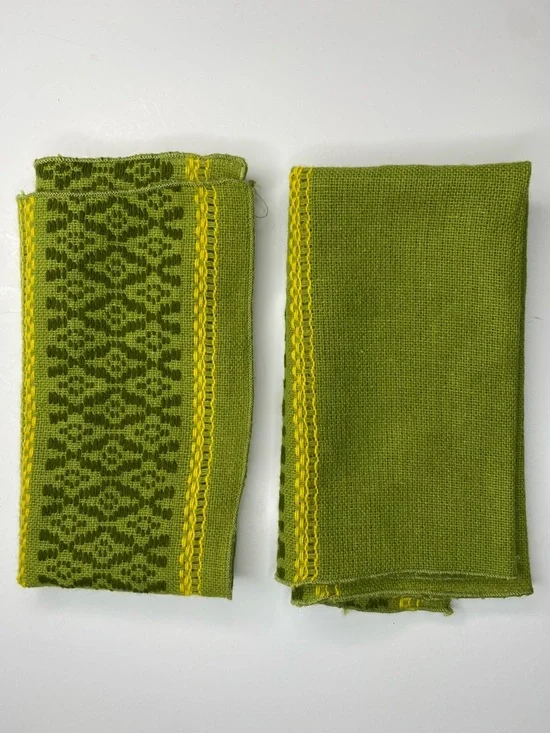 Mid Century Vintage German Dinner Napkin Linens 8pc Set EUC