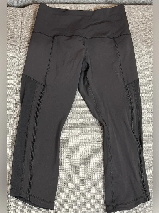 Lululemon‎ Vent It Out croped legging black size 8 (medium)