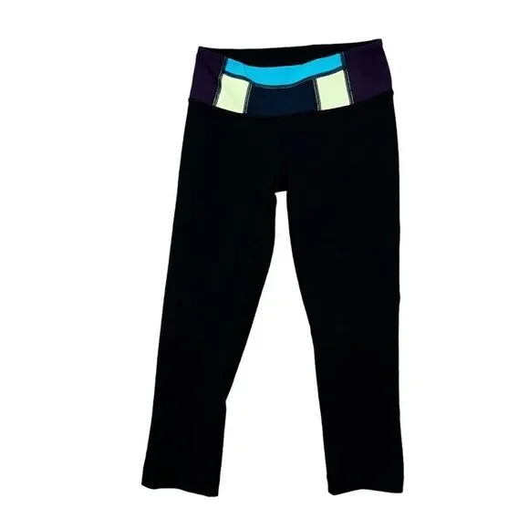 Lululemon Color Block Capri Fit Leggings