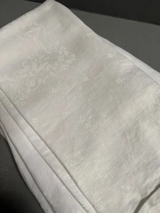 Antique Linen Damaslk Floral Pattern Napkins set of 10