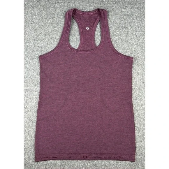 Lululemon Swiftly Tech Racerback Tank Top Heathered Purple Magenta Size 6