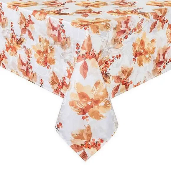 Thanksgiving Fabric Rustic Berries Tablecloth Harvest Fall Autumn 60x120