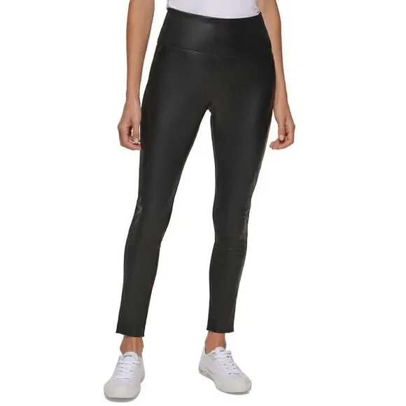 Calvin Klein Faux Leather Front Legging Pants