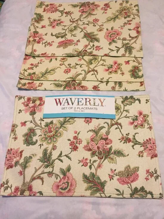 Set of 5 Waverly Floral Paisley Placemats 13