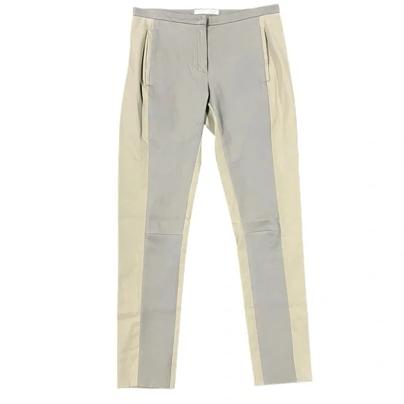Fabiana Filippi Italian Quiet Luxury Cotton Leather Pants IT 40