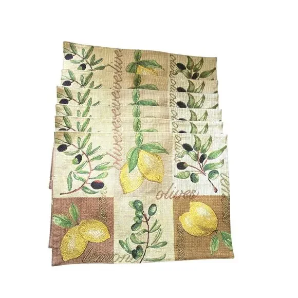 Vintage Set of 6 Place Mats Heavy Duty Fall Colors 19