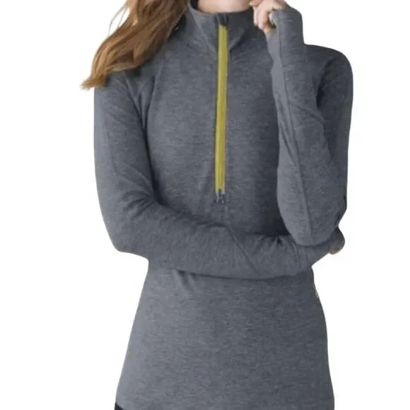 LULULEMON ATHLETICA Race Your Pace 1/2 Zip Pullover Size 6